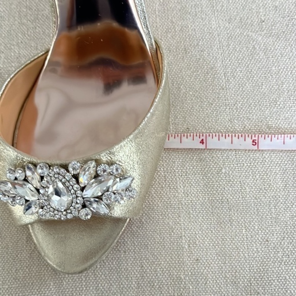 Badgley Mischka Jeweled Peep Toe D’Orsay Giana II‎ Pumps Size 6-1/2 - Picture 10 of 11